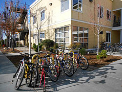 bicycles in front of Mary Isaak Center