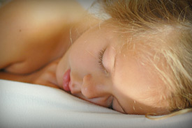 young girl sleeping