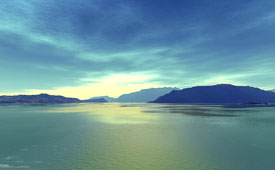 ocean and islands in the distance