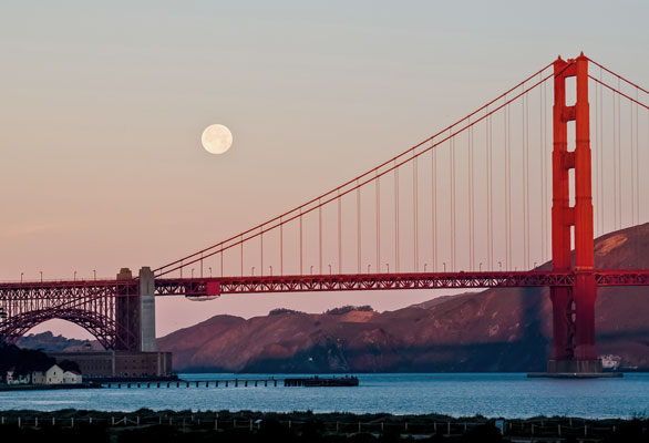 the Golden Gate Bridge from the SF Bay side