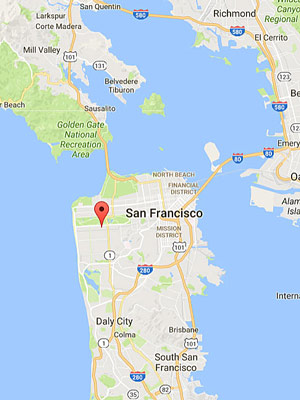 San Francisco google map for San Francisco Homeopath